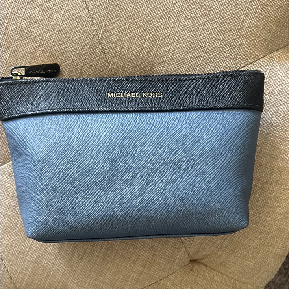 Michael Kors  Blue and Black Toiletry Bag